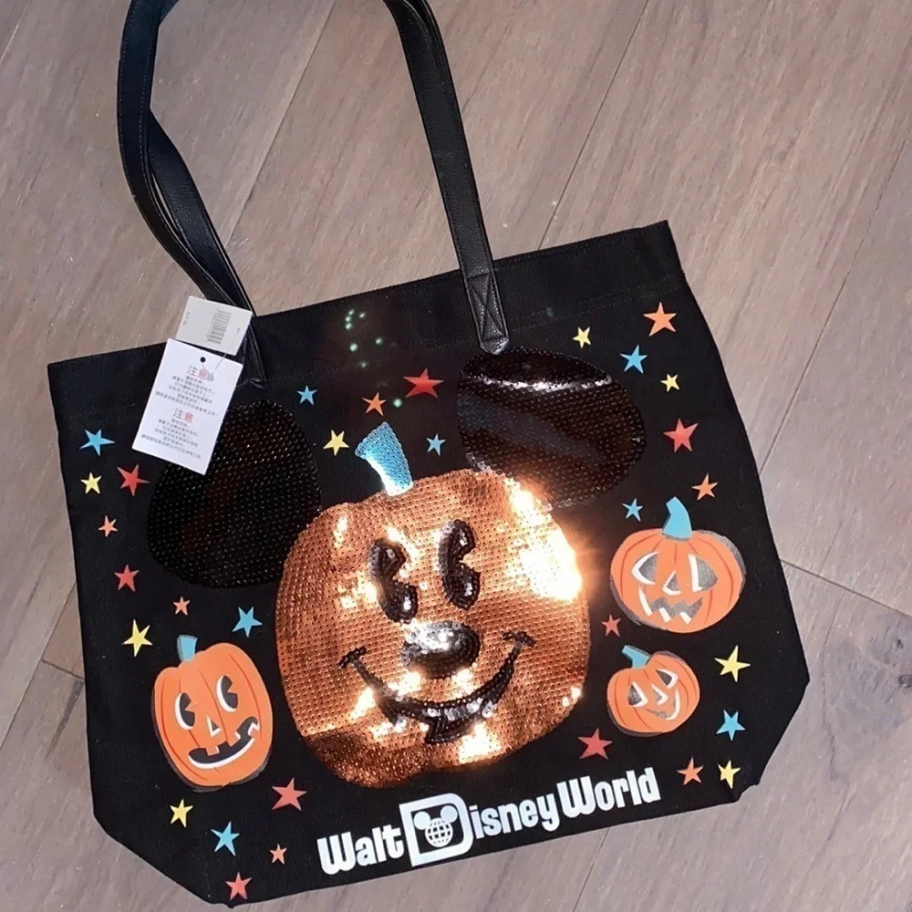 🆕 DISNEY Halloween Mickey Canvas Tote